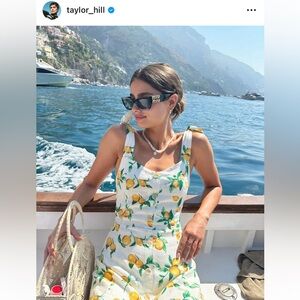 Skies Are Blue Lemon Print Mini Dress Size S | Seen on Taylor Hill